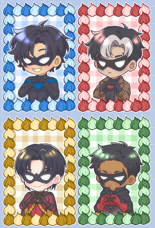 Batfam Heart Acrylic Standees
