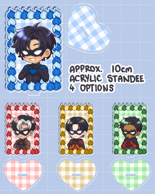 Batfam Heart Acrylic Standees